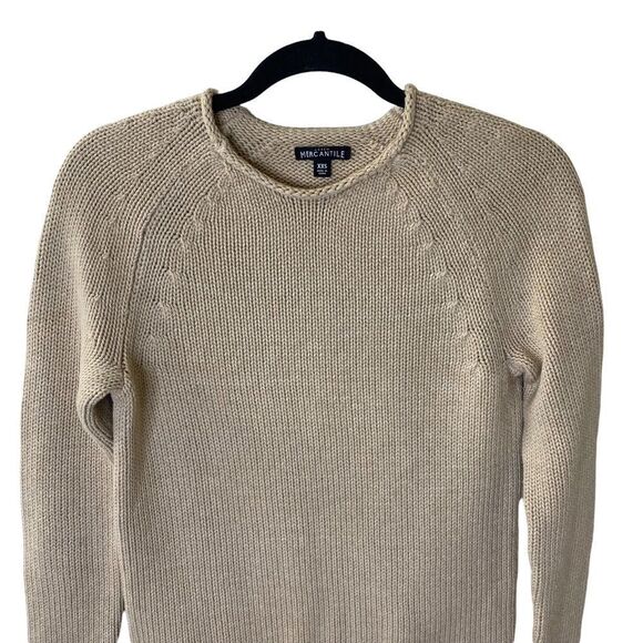 J.Crew Mercantile Tan Crewneck Cotton Sweater Sz XXS - Picture 2 of 6